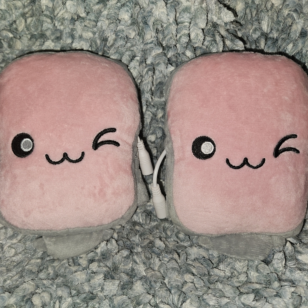 Cute Pink Plush Hand Warmers